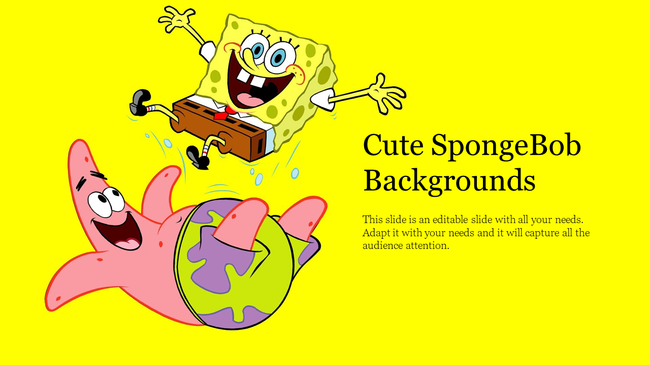 Cute SpongeBob Backgrounds Google Slides and PPT Template